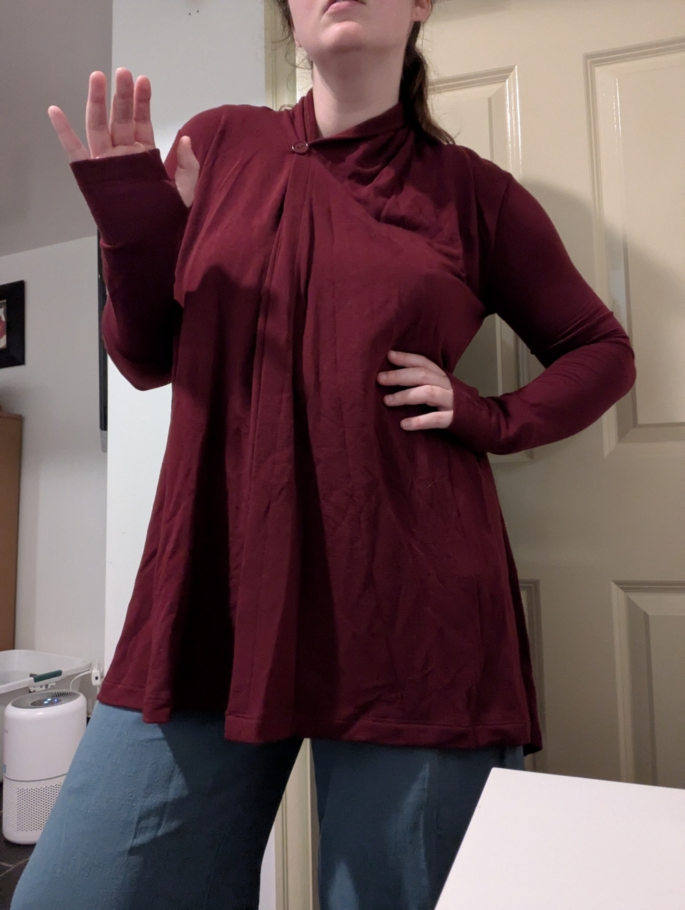 boho maroon sweater